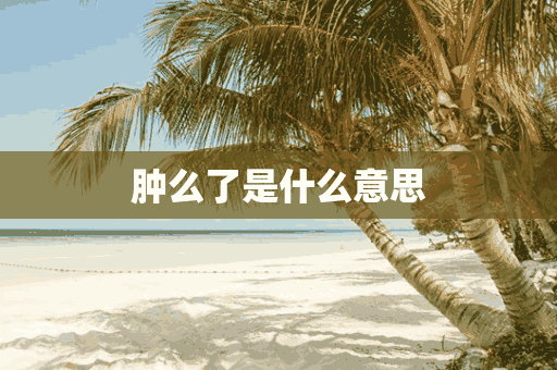 肿么了是什么意思